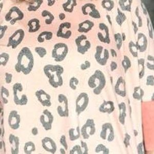 Tops - Pink and Grey Leopard Print Top Tops - Pink and Grey Leopard Print Top